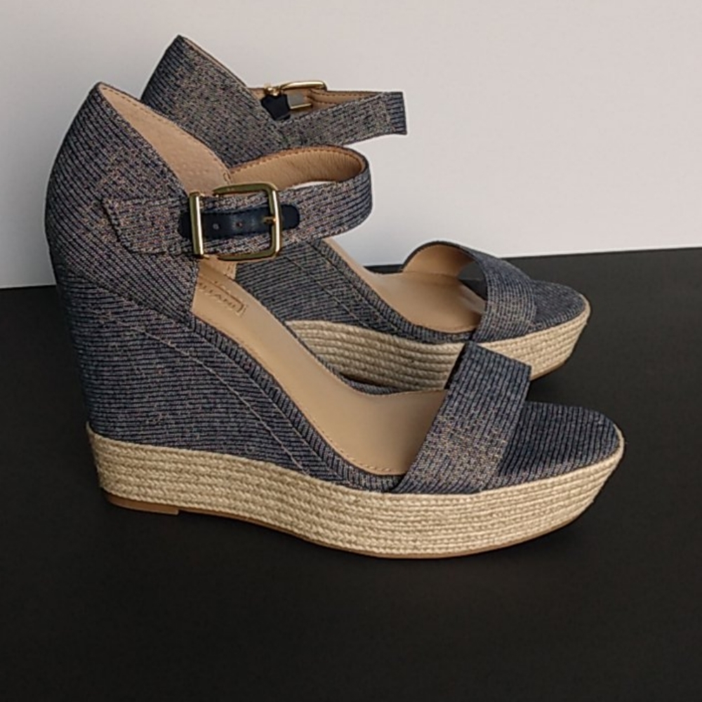 Antonio Melani Blue Lauralyn Platform Wedge - Picture 8 of 11
